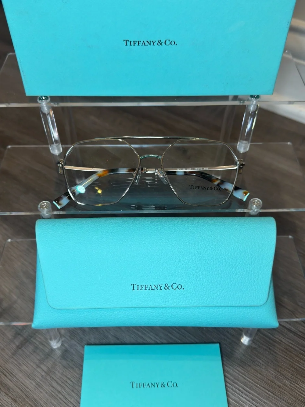 Tiffany & Co T Logo Aviator Eyeglasses TF1169